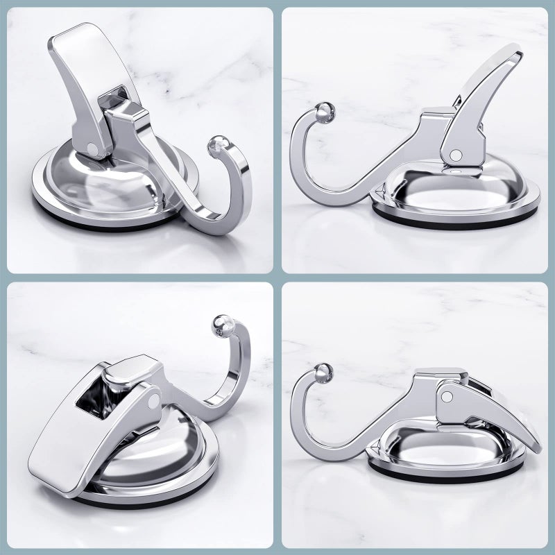 iRomic Heavy Duty Vacuum Suction Cups Hooks (4Pack) Specialized for Kitchen&Bathroom&Restroom Organization - Image 2